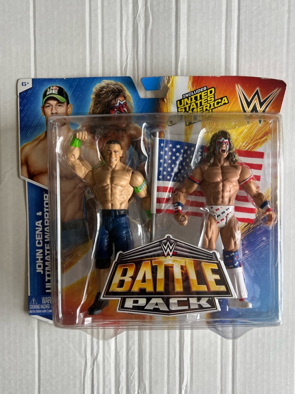 WWE John Cena & Ultimate Warrior Battle Pack Series 31 W/ US Flag 2014 sealed